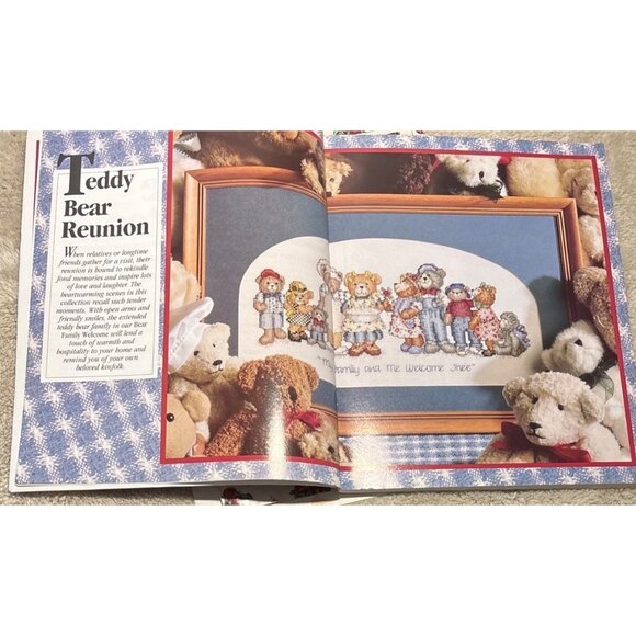 Leisure Arts Teddy Bear Treasury Cross-Stitch Pattern Book 54 Pages Family Theme - Picture 9 of 14